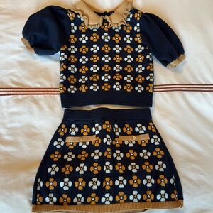 Janie and Jack sweater / skirt set. Sizes 12 (top) and 10 (skirt)